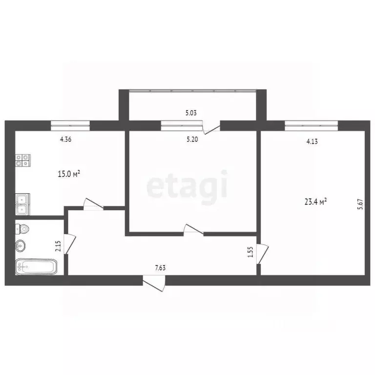 2-к кв. Владимирская область, Муром ул. Воровского, 82 (76.5 м) - Фото 1