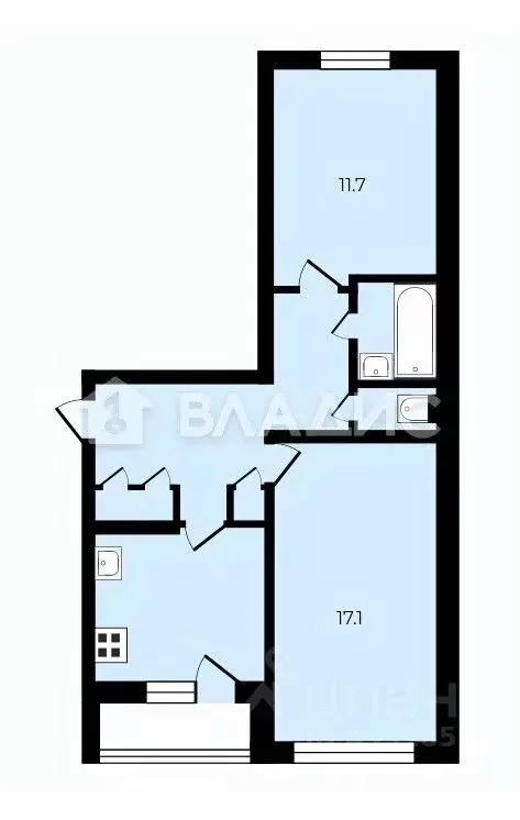 2-к кв. Владимирская область, Лакинск г. Собинский муниципальный ... - Фото 2