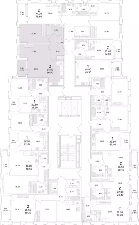 2-к кв. Санкт-Петербург Планерная ул., 99 (66.5 м) - Фото 1