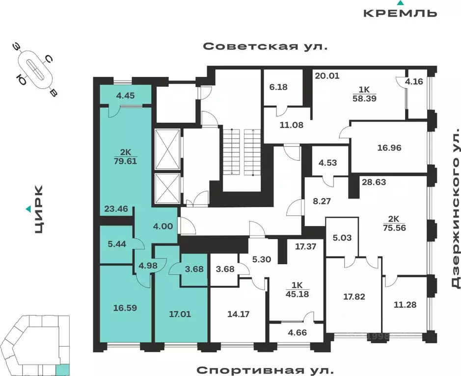 2-к кв. Тульская область, Тула ул. Болотникова, 4 (79.61 м) - Фото 1