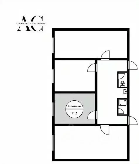 Комната Свердловская область, Екатеринбург ул. Фрезеровщиков, 32 (11.5 ... - Фото 2