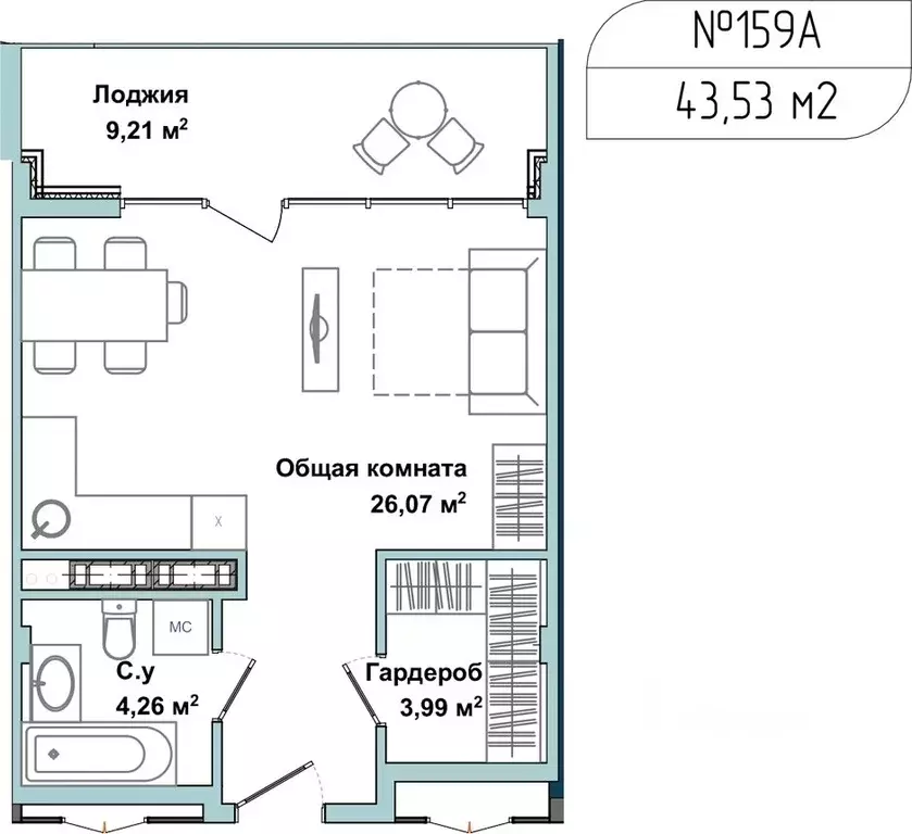 1-к кв. Севастополь ул. Летчиков, 10 (42.5 м) - Фото 0