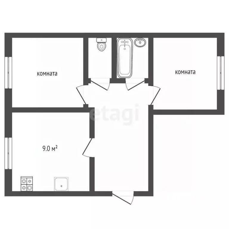 2-к кв. Челябинская область, Челябинск ул. Салавата Юлаева, 25 (53.0 ... - Фото 1