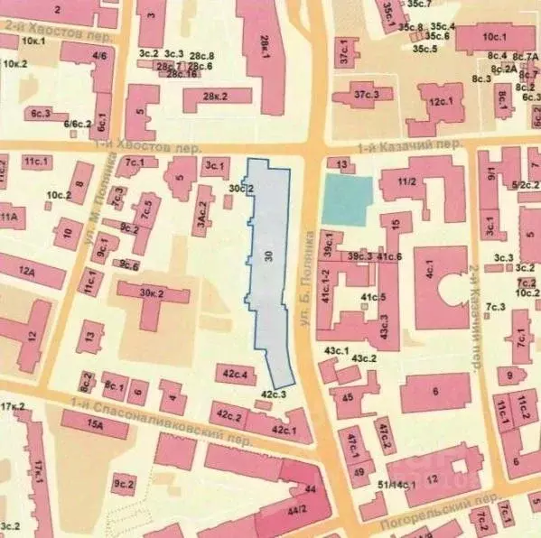 Помещение свободного назначения в Москва ул. Большая Полянка, 30 (235 ... - Фото 1