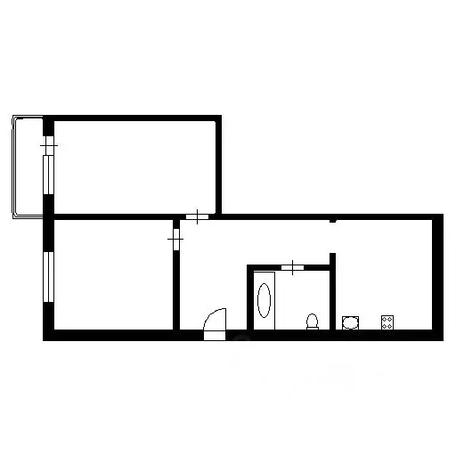 2-к кв. Новосибирская область, Новосибирск ул. Тургенева, 225 (43.6 м) - Фото 0