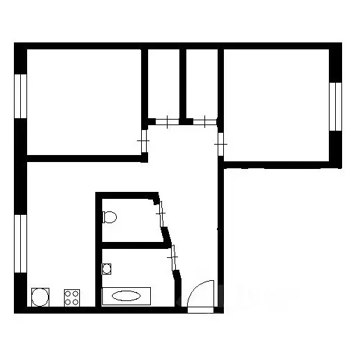 2-к кв. Санкт-Петербург ул. Брянцева, 22 (44.6 м) - Фото 1