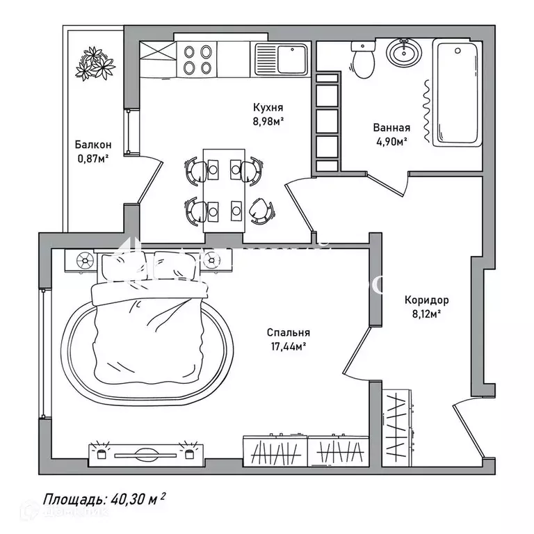 Продаётся 1-к квартира, 39.4 м - Фото 1