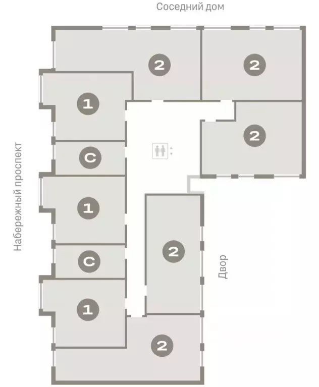 2-к кв. Ханты-Мансийский АО, Сургут 1-й мкр, Нефть жилой комплекс ... - Фото 2