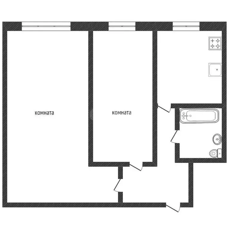 3-комнатная квартира: Колташево, улица Гагарина, 1 (65 м) - Фото 1