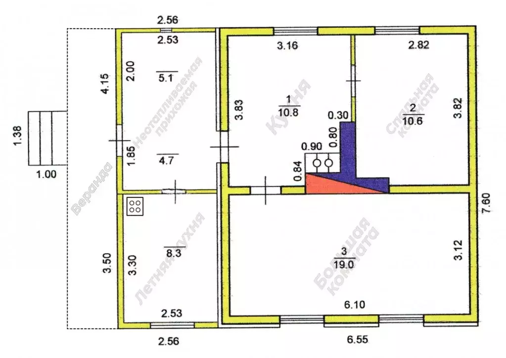 Дом в Карелия, Прионежский муниципальный район, пос. Ладва-Ветка ул. ... - Фото 2