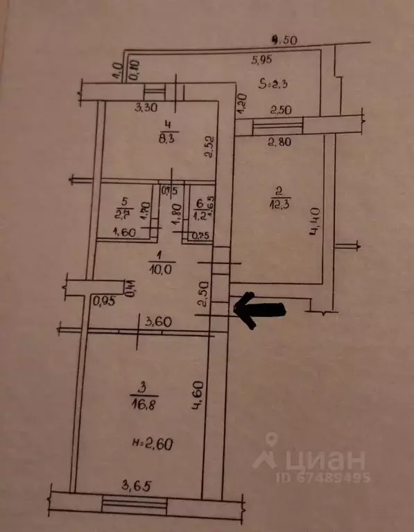 2-к кв. Краснодарский край, Анапа ул. Шевченко, 251 (51.3 м) - Фото 2