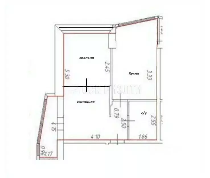 2-к кв. Московская область, Красногорск ул. Игоря Мерлушкина, 12 (45.1 ... - Фото 2