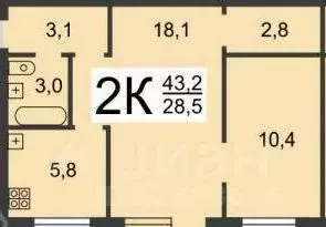 2-к кв. Нижегородская область, Нижний Новгород Херсонская ул., 16к2 ... - Фото 2