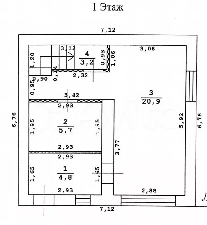 3-к. квартира, 70 м, 1/2 эт. - Фото 0