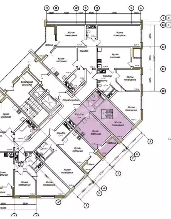2-комнатная квартира: Южно-Сахалинск, улица имени Н.Г. Смирнова, 6 (52 ... - Фото 2