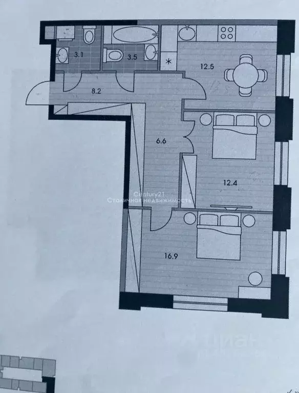 3-к кв. Москва ул. Архитектора Власова, 71к2 (63.0 м) - Фото 1