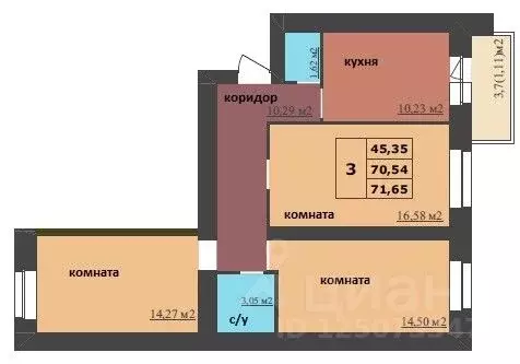 3-к кв. Ярославская область, Ярославль Ленинградский просп., 98/2 ... - Фото 1