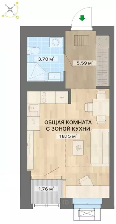 Студия Свердловская область, Екатеринбург ул. Академика Парина (29.2 ... - Фото 0