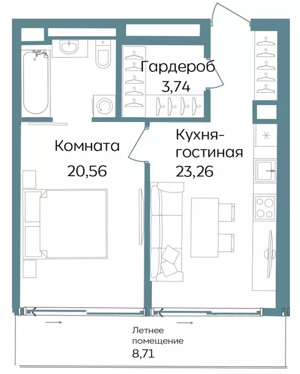 2-к кв. Крым, Саки ул. Морская (56.27 м) - Фото 0