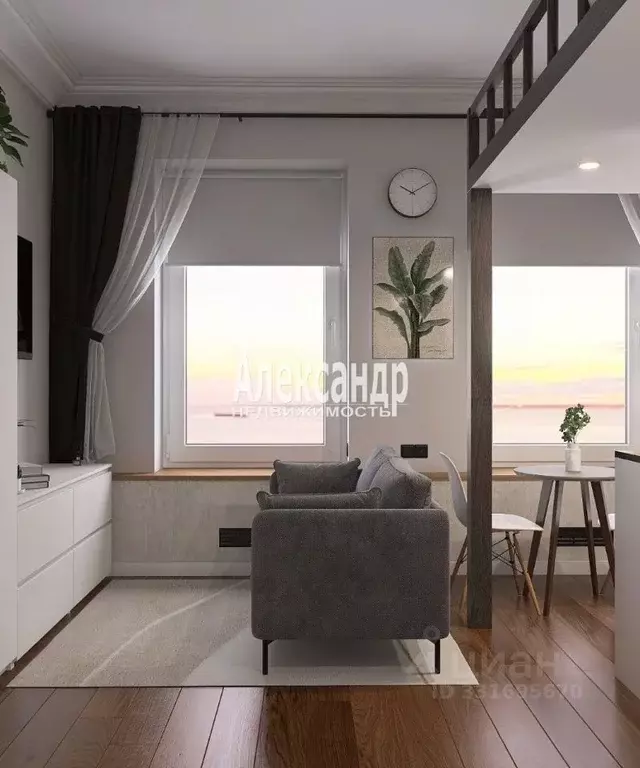Студия Санкт-Петербург 8-я Советская ул., 57 (25.0 м) - Фото 2