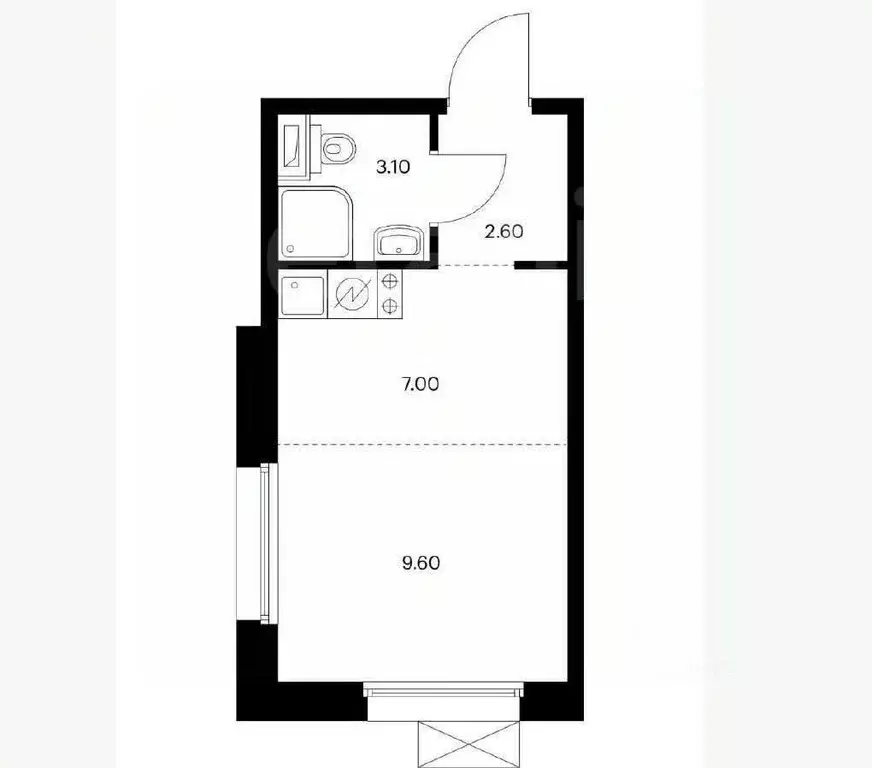 Студия Сахалинская область, Южно-Сахалинск ул. Имени Владимира ... - Фото 2