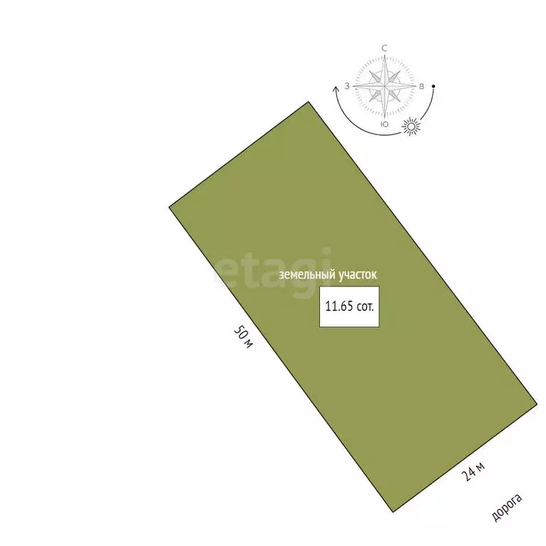 Участок в Ялуторовск, улица Жигайло (11.65 м) - Фото 1