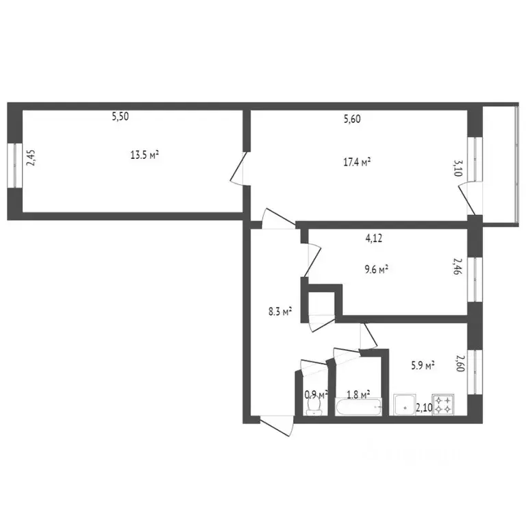 3-к кв. Нижегородская область, Кстово 2-й мкр, 30 (59.9 м) - Фото 1