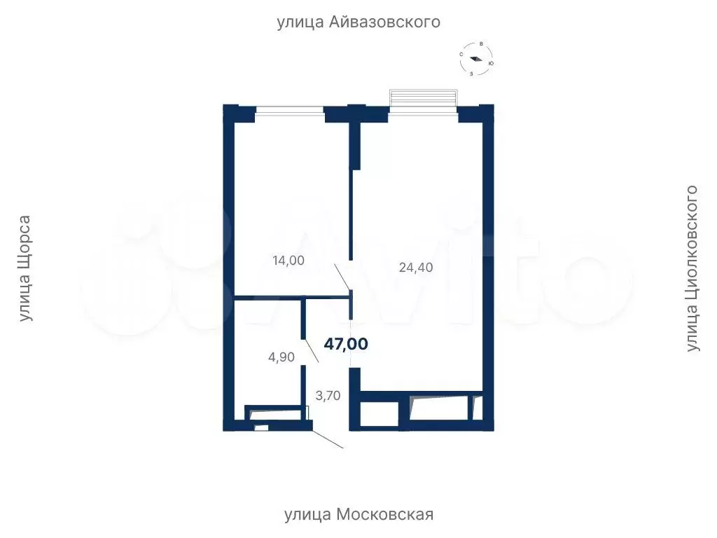 1-к. квартира, 47 м, 3/29 эт. - Фото 0