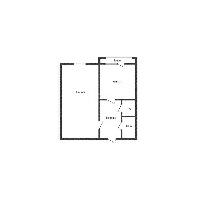 1-комнатная квартира: Строитель, Центральная улица, 2 (33.7 м) - Фото 1
