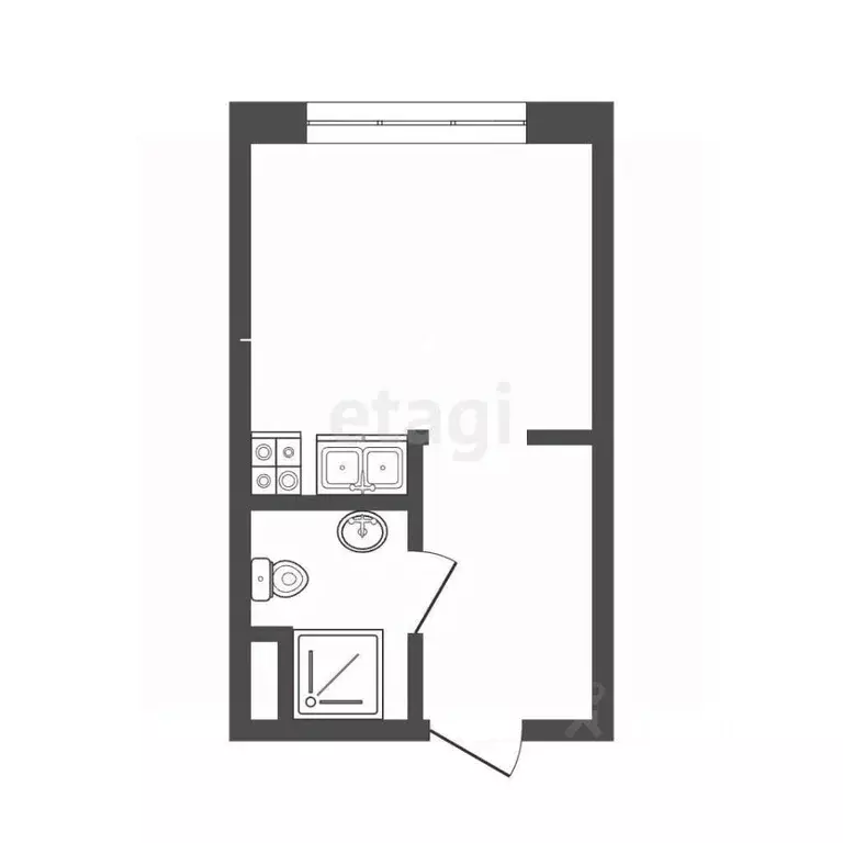 Студия Москва Автомобильный проезд, 4 (17.0 м) - Фото 2