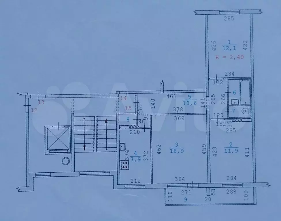 Комната 24 м в 3-к., 4/9 эт. - Фото 0