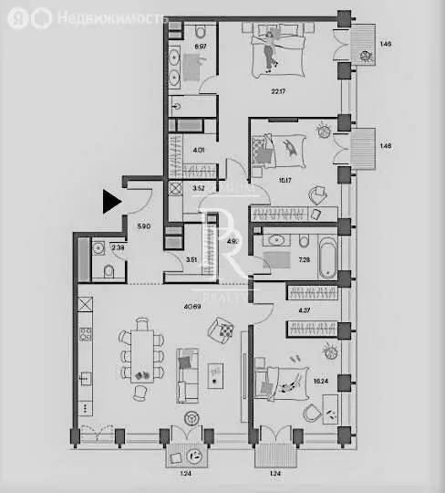 4-комнатная квартира: Москва, улица Костикова, 4к6 (162.1 м) - Фото 1