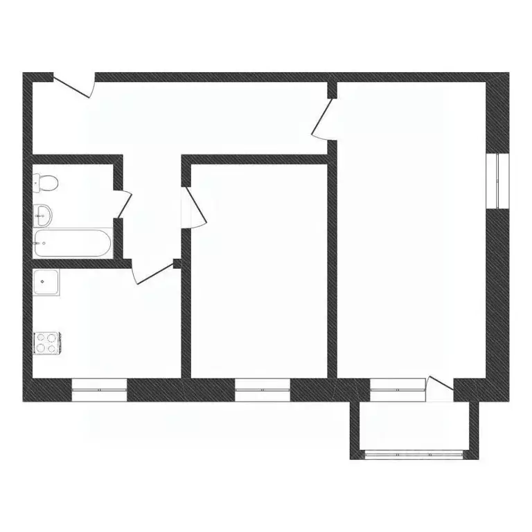 2-к кв. Курганская область, Курган Пролетарская ул., 63 (50.0 м) - Фото 2