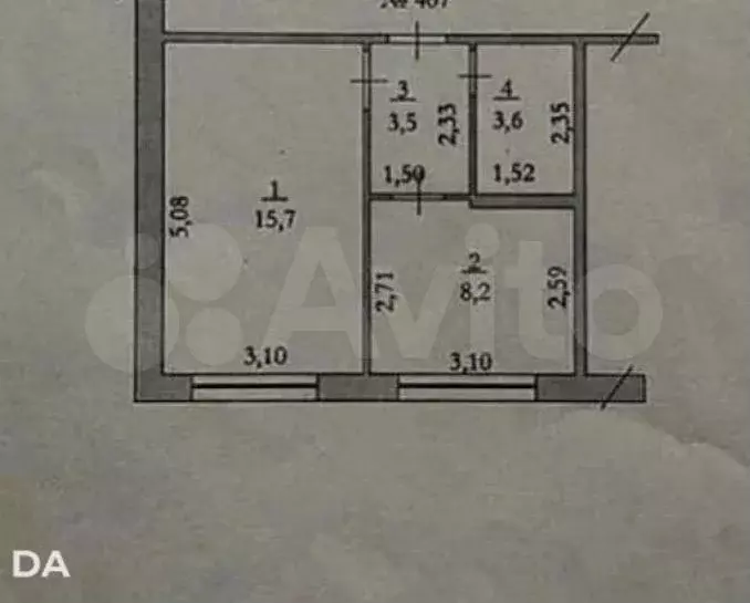 1-к. квартира, 31 м, 4/9 эт. - Фото 0