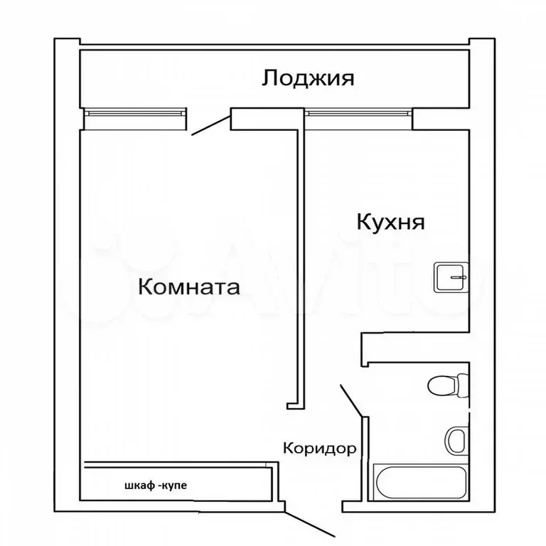 1-к. квартира, 34,1 м, 6/12 эт. - Фото 0