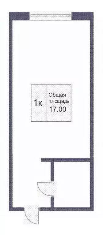 Студия Кемеровская область, Кемерово Инициативная ул., 27а (16.8 м) - Фото 1