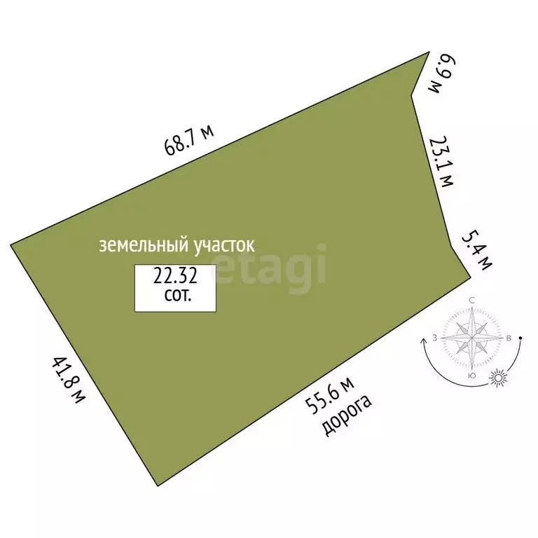 Участок в Старый Крым, улица Айргуль (22.32 м) - Фото 1