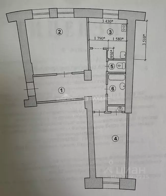 2-к кв. Архангельская область, Северодвинск просп. Ленина, 2 (64.5 м) - Фото 2