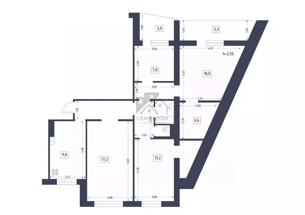 3-к кв. Татарстан, Казань Чистопольская ул., 41 (89.0 м) - Фото 1