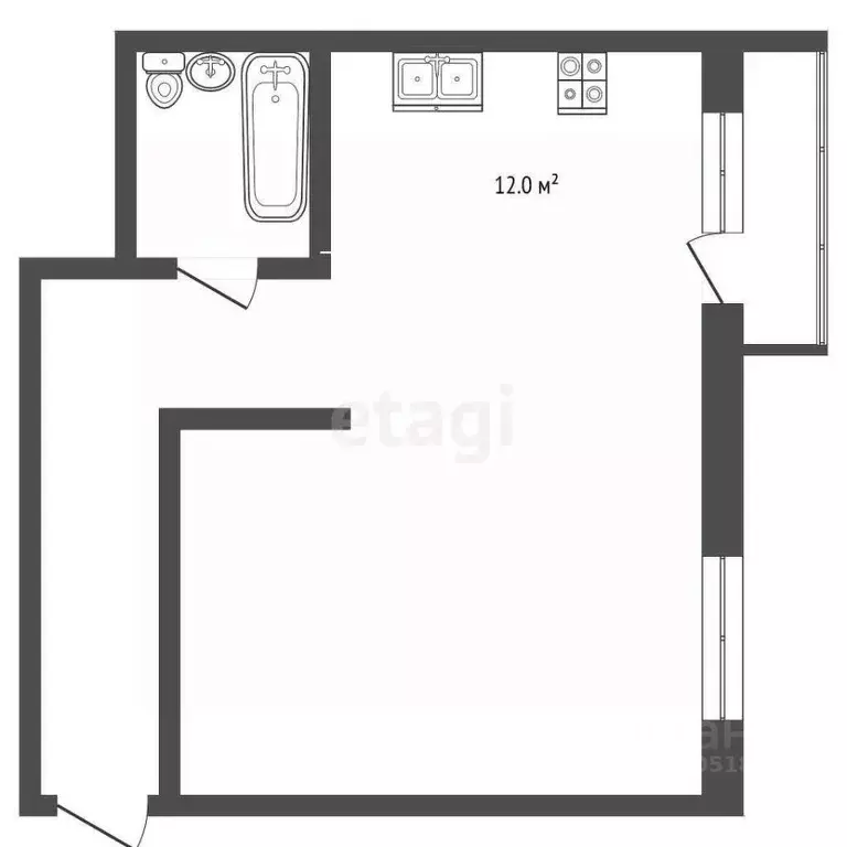 1-к кв. Ростовская область, Таганрог ул. Пархоменко, 58-2/4 (49.0 м) - Фото 1