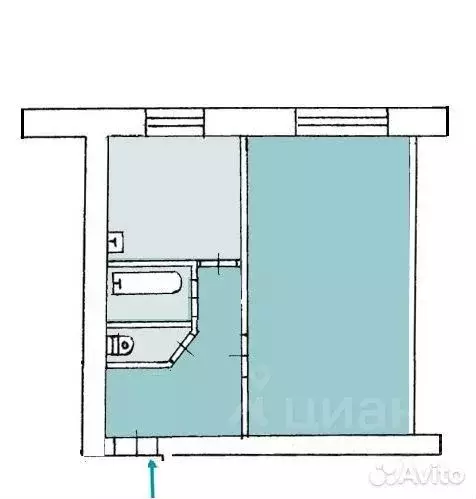 1-к кв. Калужская область, Калуга ул. Космонавта Комарова, 45 (32.2 м) - Фото 1