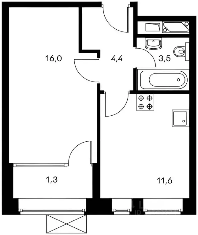 1-к кв. Москва Большая Филевская ул., 3к1 (39.1 м) - Фото 1