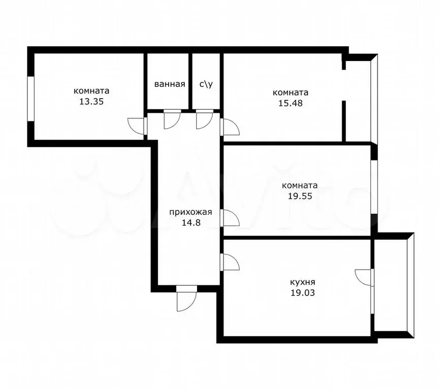 3-к. квартира, 100 м, 1/12 эт. - Фото 0