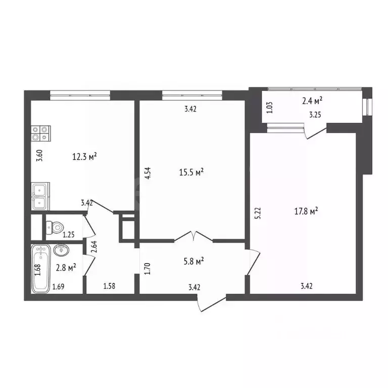 2-к кв. Московская область, Ленинский городской округ, пос. Битца ... - Фото 2
