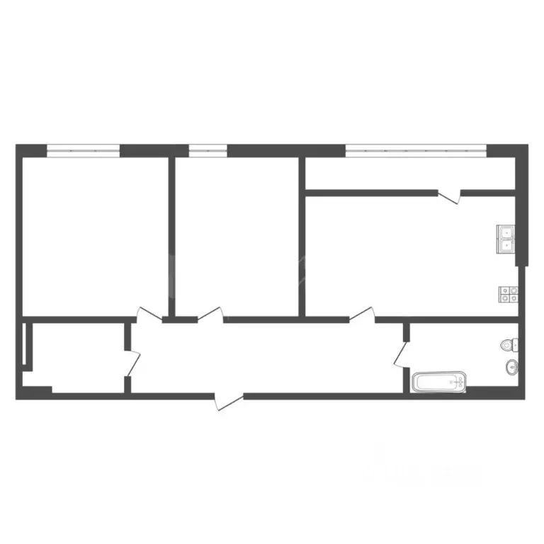 2-к кв. Тюменская область, Тюмень ул. Раушана Абдуллина, 1 (71.0 м) - Фото 1