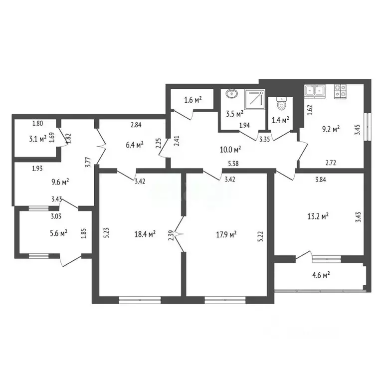 3-к кв. Калужская область, Калуга Анненки мкр, ул. Анненки, 40 (99.9 ... - Фото 2