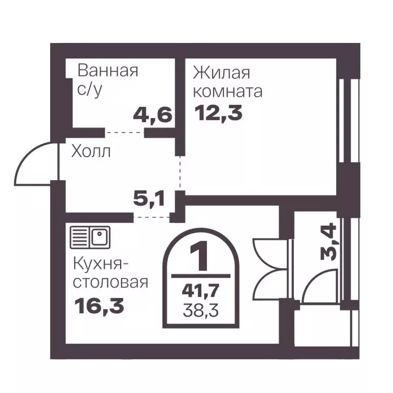 1-комнатная квартира: Челябинск, проспект Ленина, 19В (38.3 м) - Фото 1