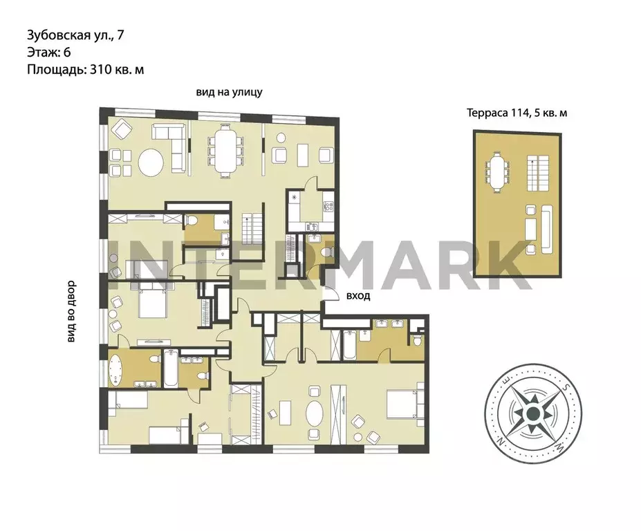 5-к кв. Москва Зубовская ул., 7 (310.0 м) - Фото 1