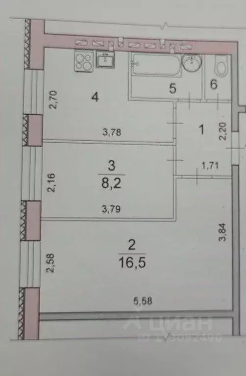 2-к кв. Волгоградская область, Волгоград ул. Ломоносова, 74 (40.7 м) - Фото 1