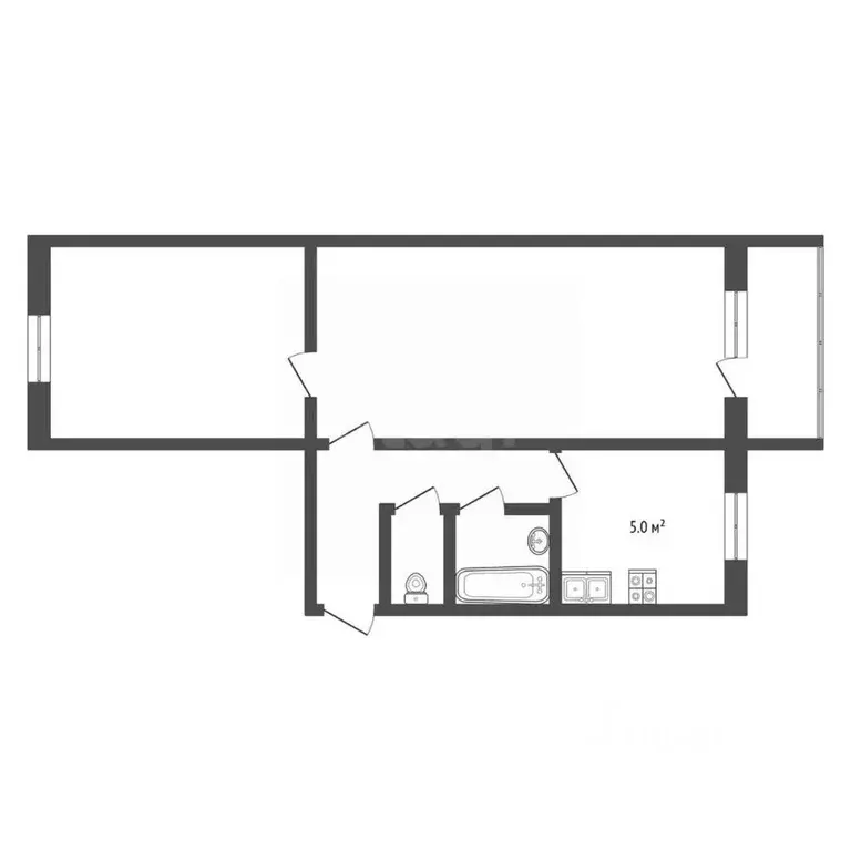2-к кв. Пермский край, Добрянка Советская ул., 97А (44.3 м) - Фото 2